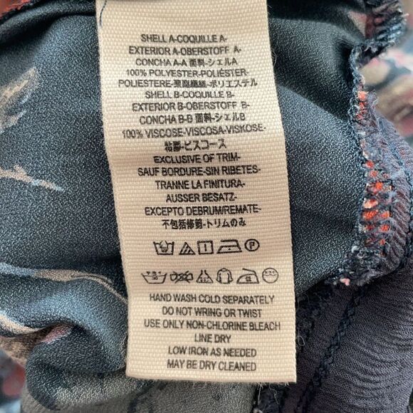 Free People Pebble Crepe So Fine Smocked Raw Hem Tunic Top. Size Small. - Picture 13 of 14